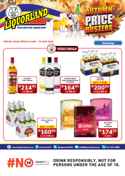 Experience ultimate convenience and fast service with the Liquorland Express Autumn Price Busters campaign running throughout the Gauteng region